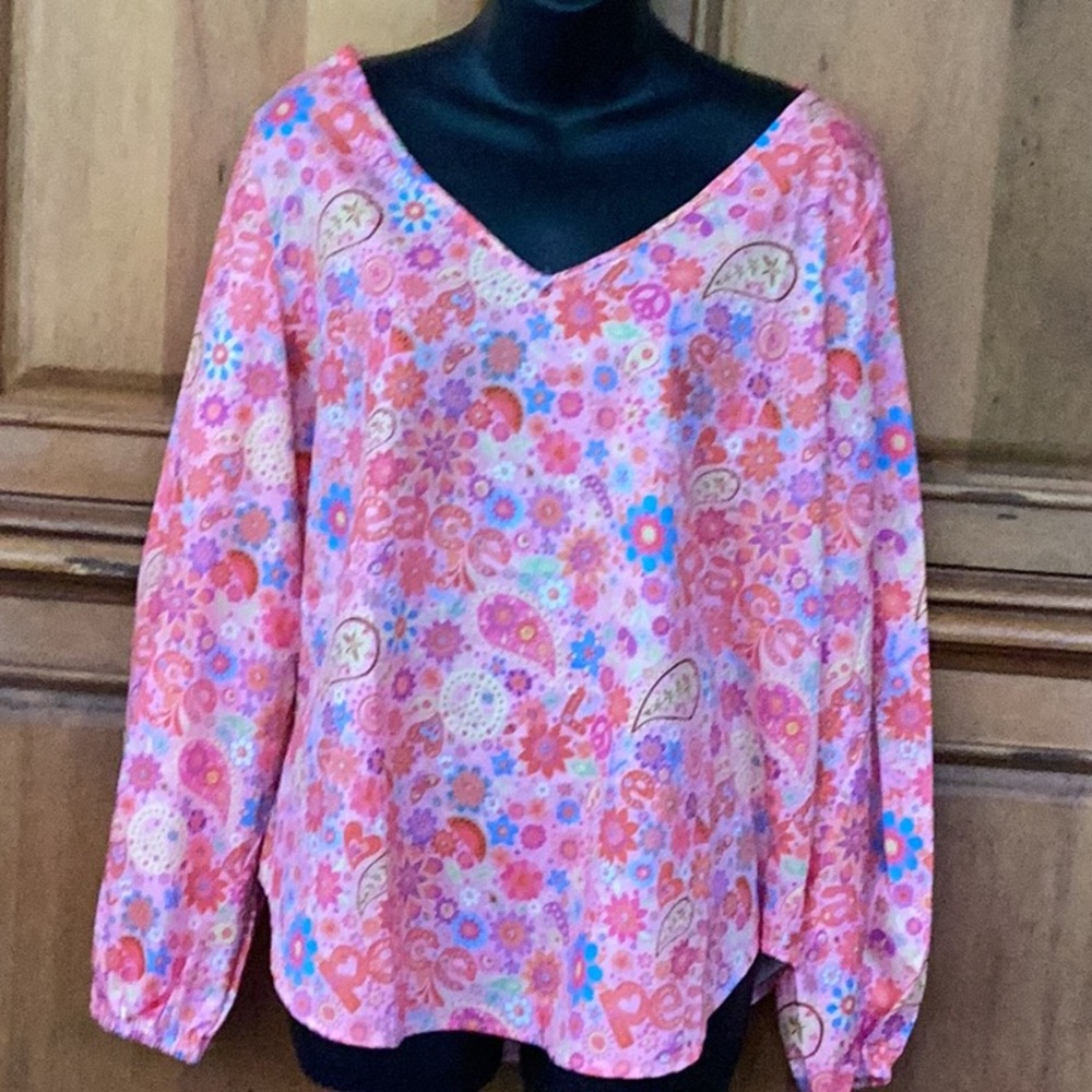 🌴NWOT So Fabulous & Colorful  “ Misslook”  Size XLarge Wardrobe Must Have Top🌴